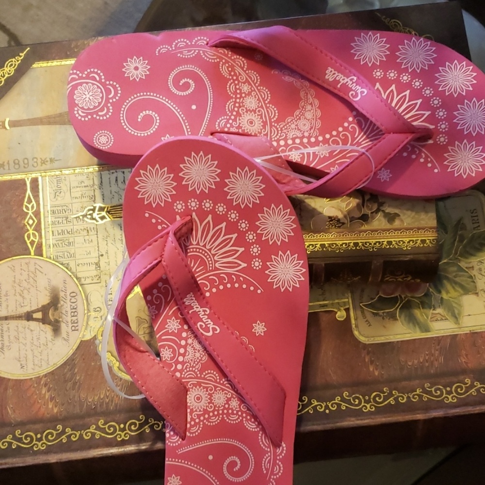 New Sunnybelle Pink flip flops